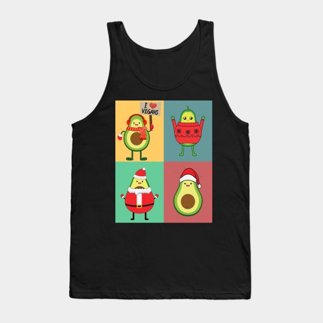 Avocado Pop art Tank Top by MZeeDesigns